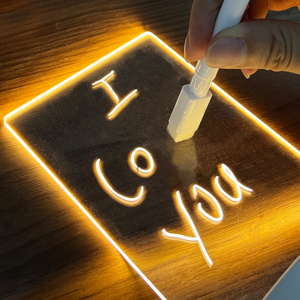 Creative Led Night Light USB Message Board With Pen