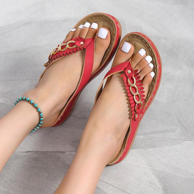 Summer Women Wedge Sandals With Chain Anti-Slip Slippers