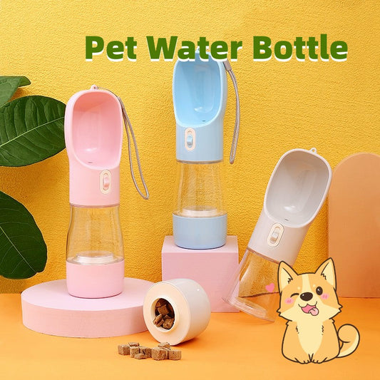 Pet Dog Water Bottle Feeder Bowl Portable