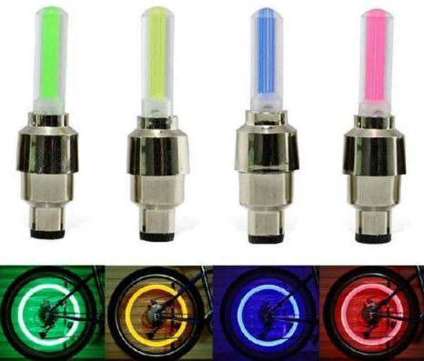 Neon Lights Tyre Wheel Valve Cap Light LED Flash Car Tire