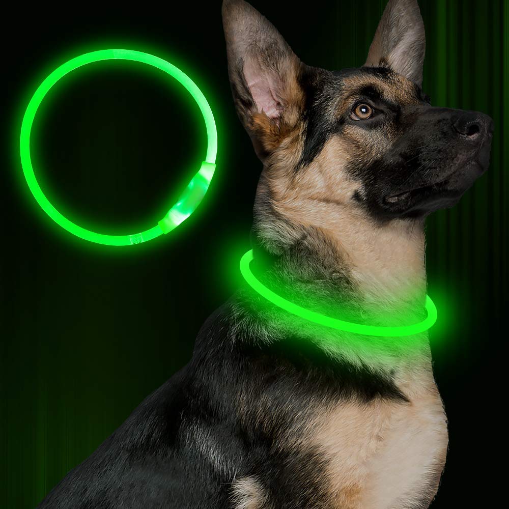 Pet Flashing Collar USB Rechargeable Glowing Necklace Safety Collar