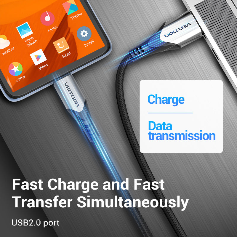 Nylon Fast Charger USB Type C Data Cable for Samsung